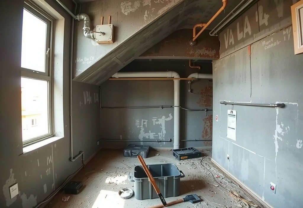 Interior de apartamento en remodelación